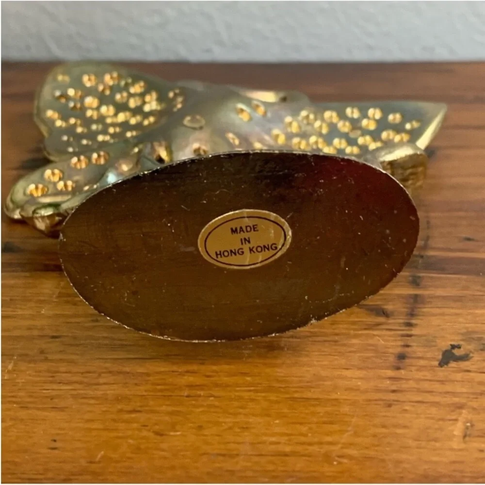 Vintage | Brass Butterfly On Branch Earrings Hanger - Picture 6 of 13